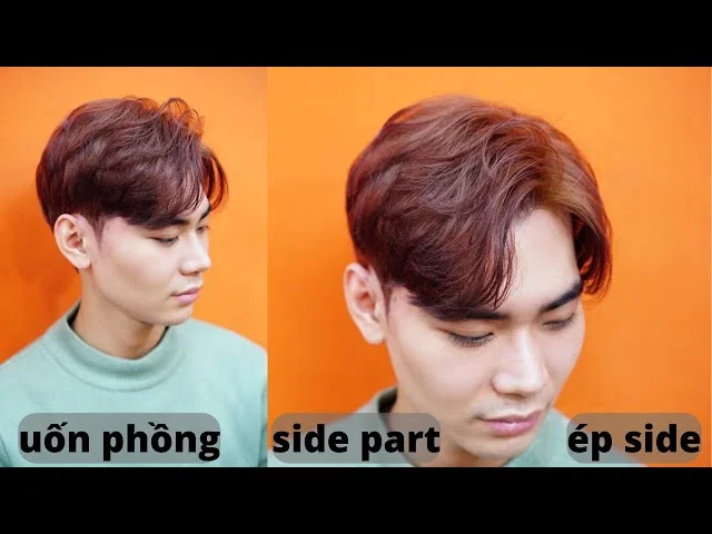 Mẫu tóc side part 7 3 vuốt rủ nam trẻ trung với kỹ thuật uốn phồng và ép side