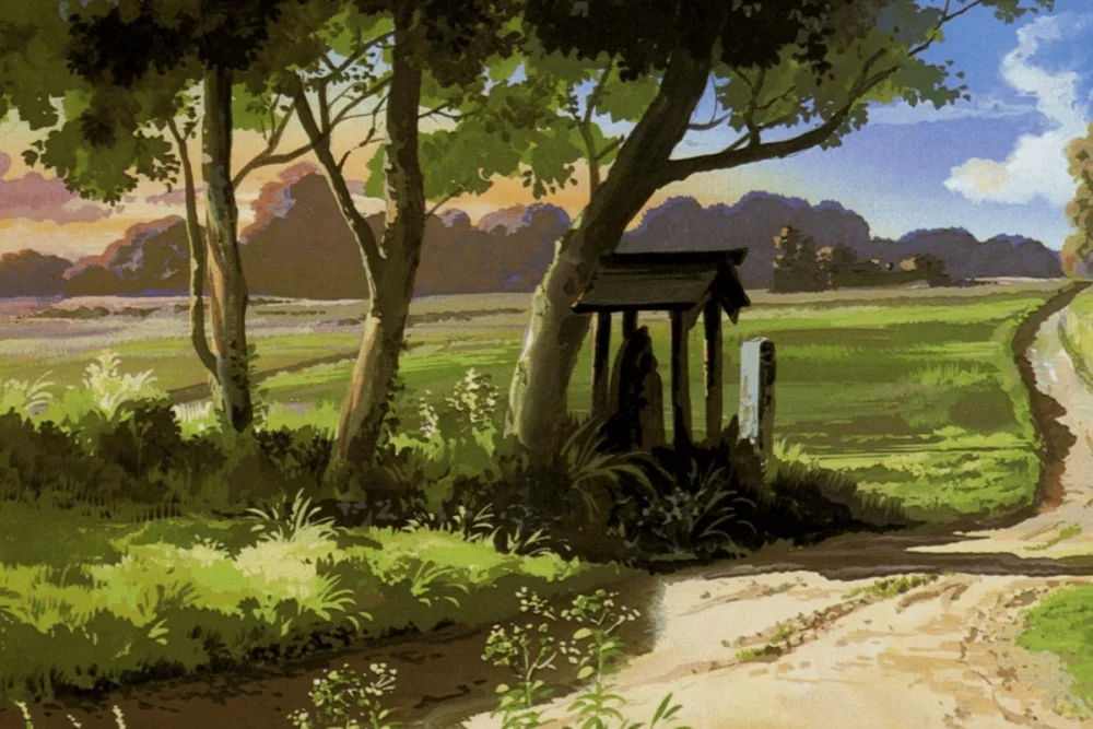 Ảnh anime làng quê gợi lên thanh thản dịu dàng