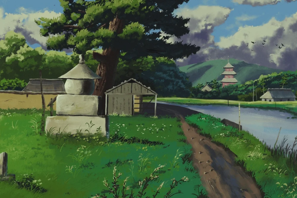 Peaceful anime countryside mang đến cảm giác yên tĩnh sâu