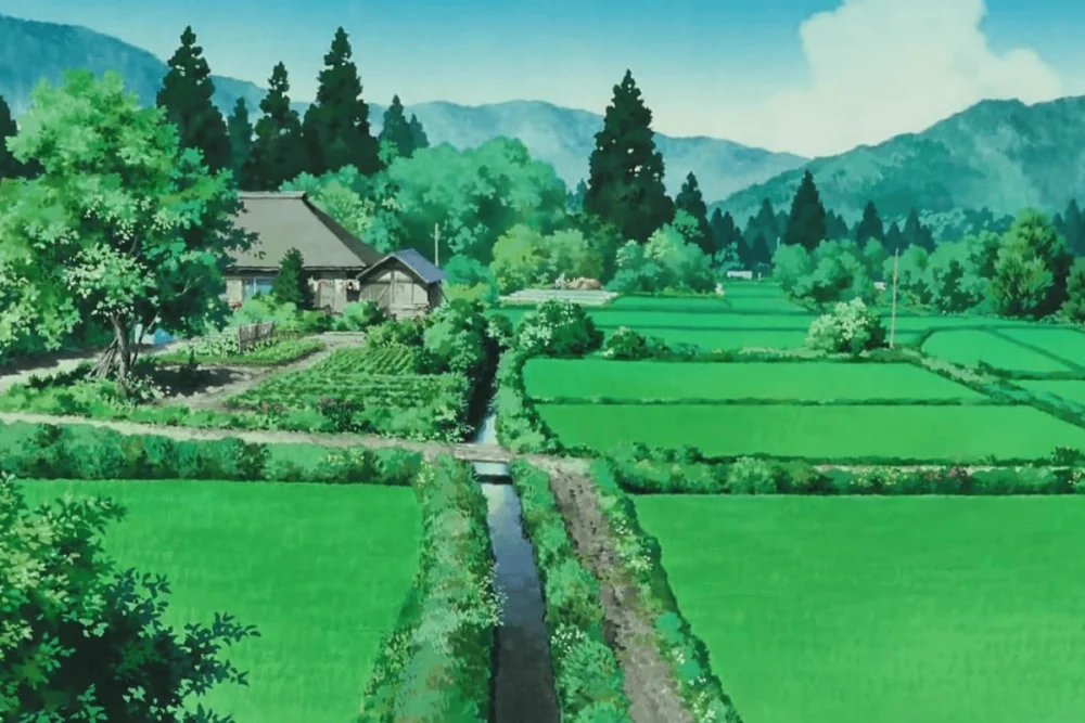 Anime phong cảnh đồng quê sống động và bình dị thanh tĩnh