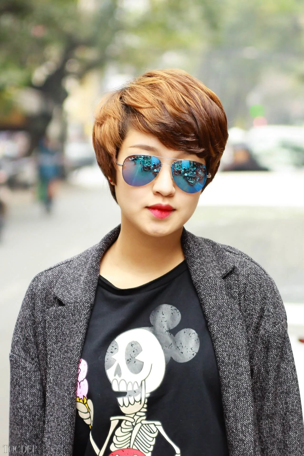 Tóc xoăn nhẹ tomboy