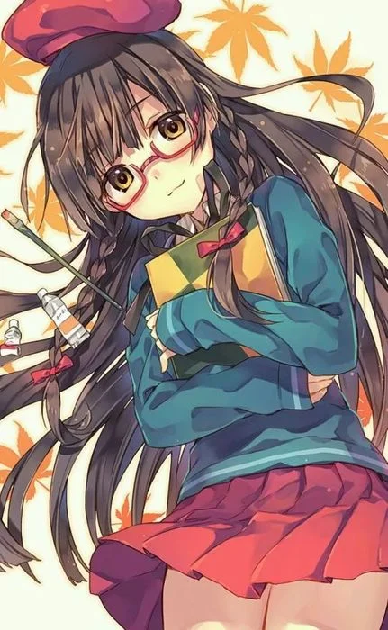 Hình ảnh Anime Girl đeo kính đẹp nhất với đôi mắt cuốn hút