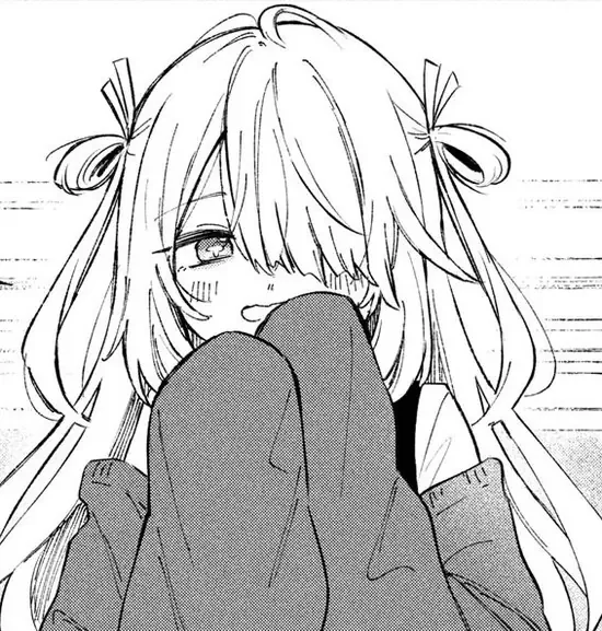 67 Ảnh Anime Nữ Đen Trắng cận mặt với mái tóc đen dài và góc nghiêng gương mặt cực ngầu