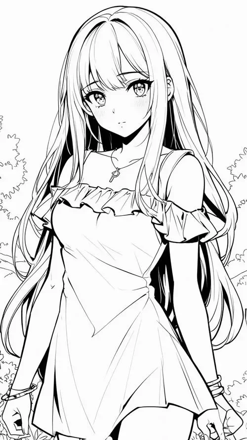 Tô màu vui công chúa anime mắt vàng sáng nổi bật