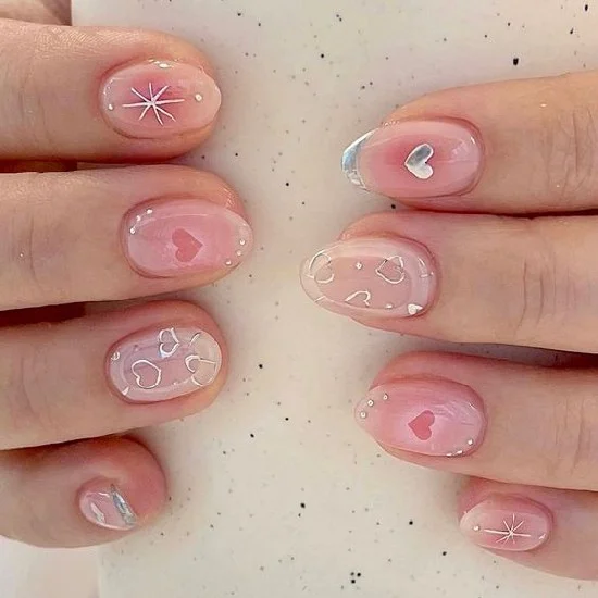45+ mẫu móng tay màu hồng xinh xắn cực yêu cho nàng