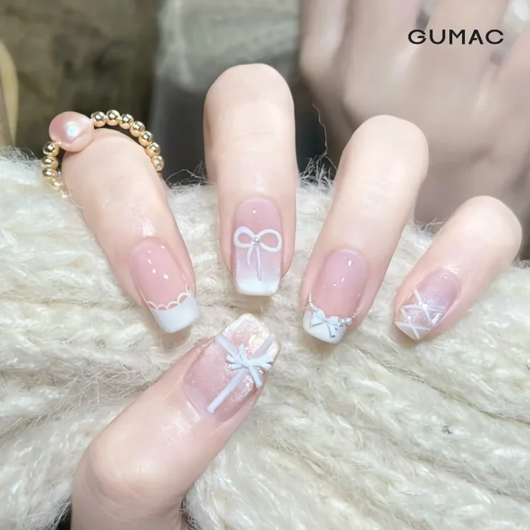 mau nail hong nhe nhang