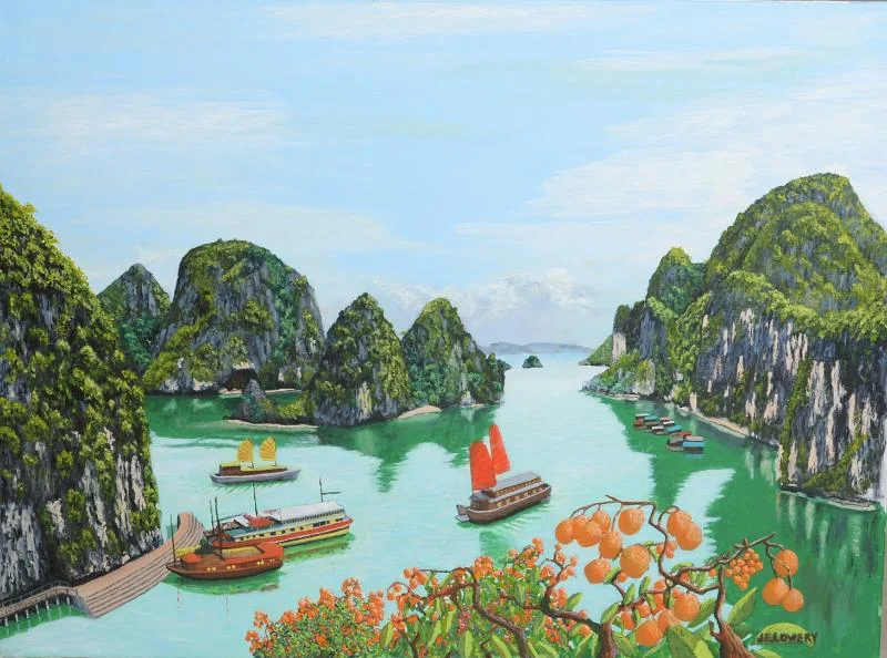 Tranh Vẽ Vịnh Hạ Long – Tuyệt tác phong cảnh biểu tượng (2)