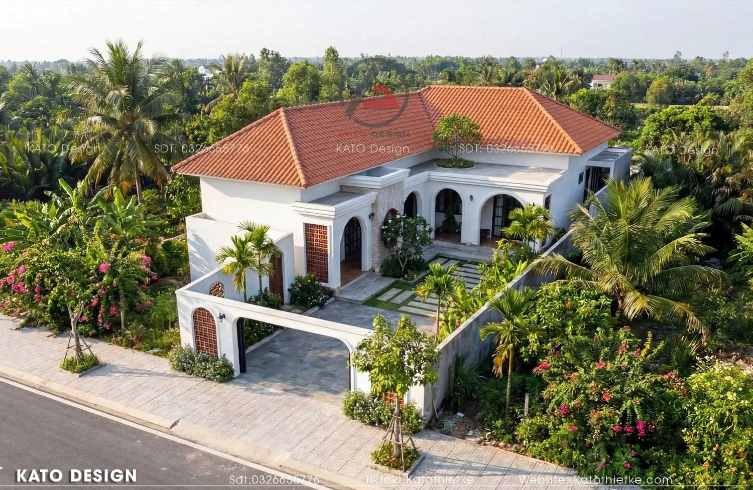 Nhà Cấp 4 Phong Cách Địa Trung Hải đơn Giản đẹp 2026