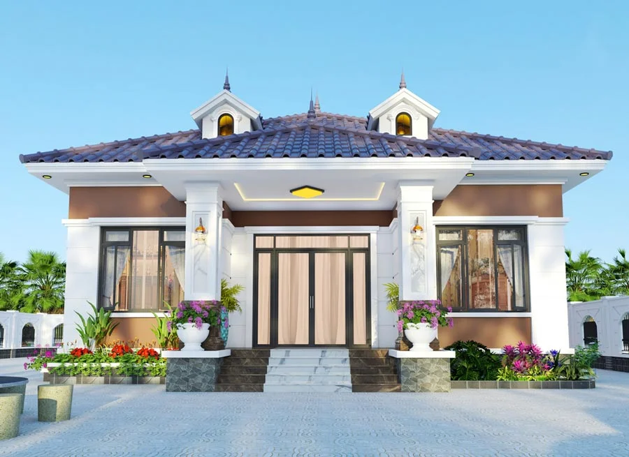 Mẫu nhà cấp 4 nông thôn 4 phòng ngủ (5)