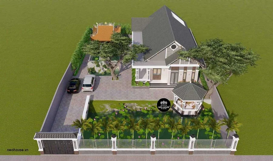 Mẫu nhà vườn cấp 4 nông thôn