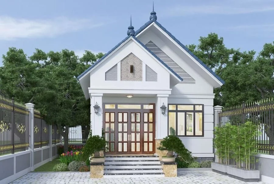 Mẫu nhà cấp 4 nông thôn 2 phòng ngủ (2)