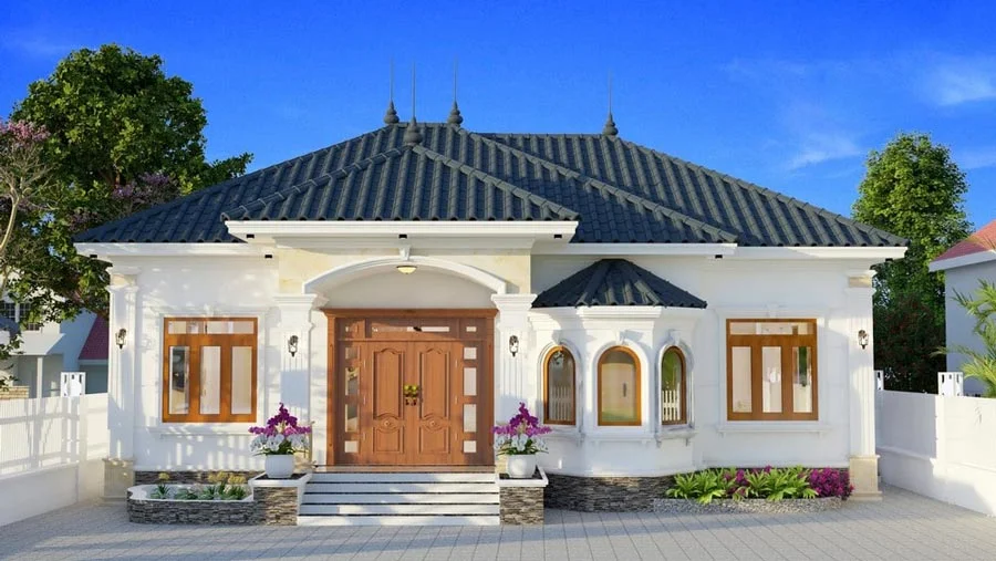 Mẫu nhà cấp 4 nông thôn 4 phòng ngủ (3)