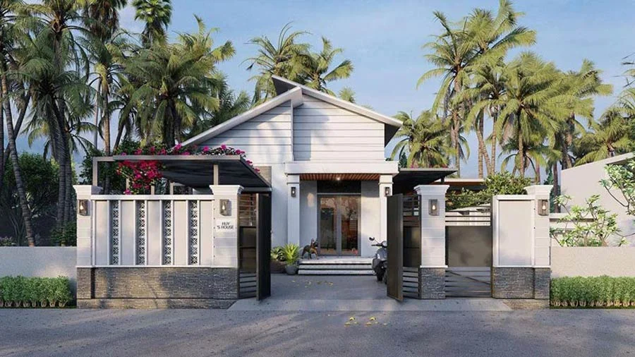 Mẫu nhà cấp 4 nông thôn mái Lệch (2)