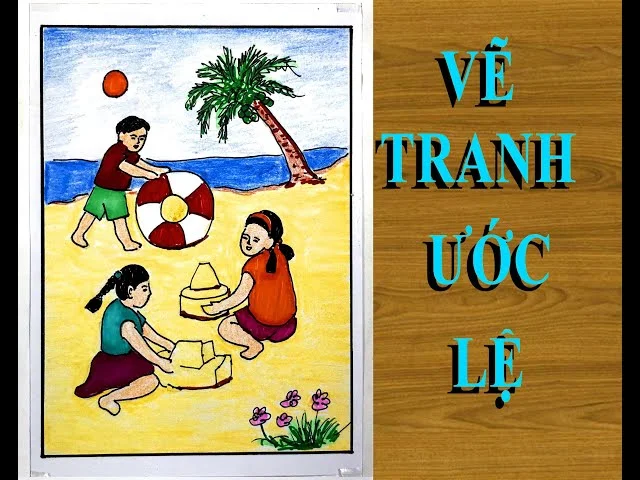 Vẽ tranh theo hình thức Ước lệ - Hoạt động vui chơi trong những ngày Hè - Mĩ thuật lớp 7 - YouTube