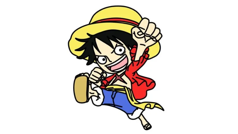 Cách vẽ hình chibi cute dễ vẽ nhân vật Luffy - hình 4