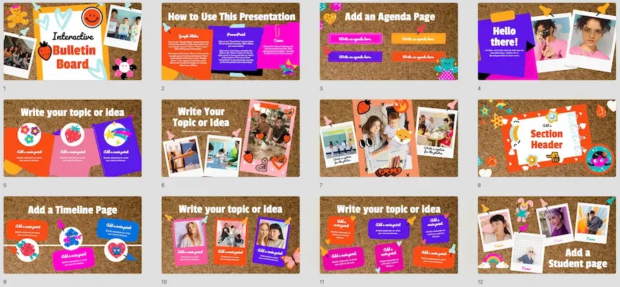 Slide PowerPoint đẹp thông báo hoạt động lớp học