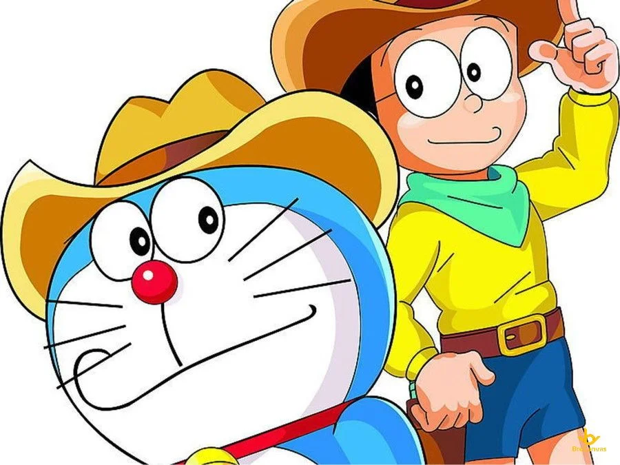 Hình ảnh Doremon Và Nobita Cao Bồi
