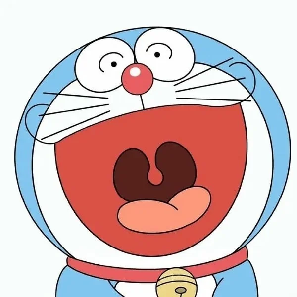 Hình ảnh Doremon đang cười lớn vui vẻ