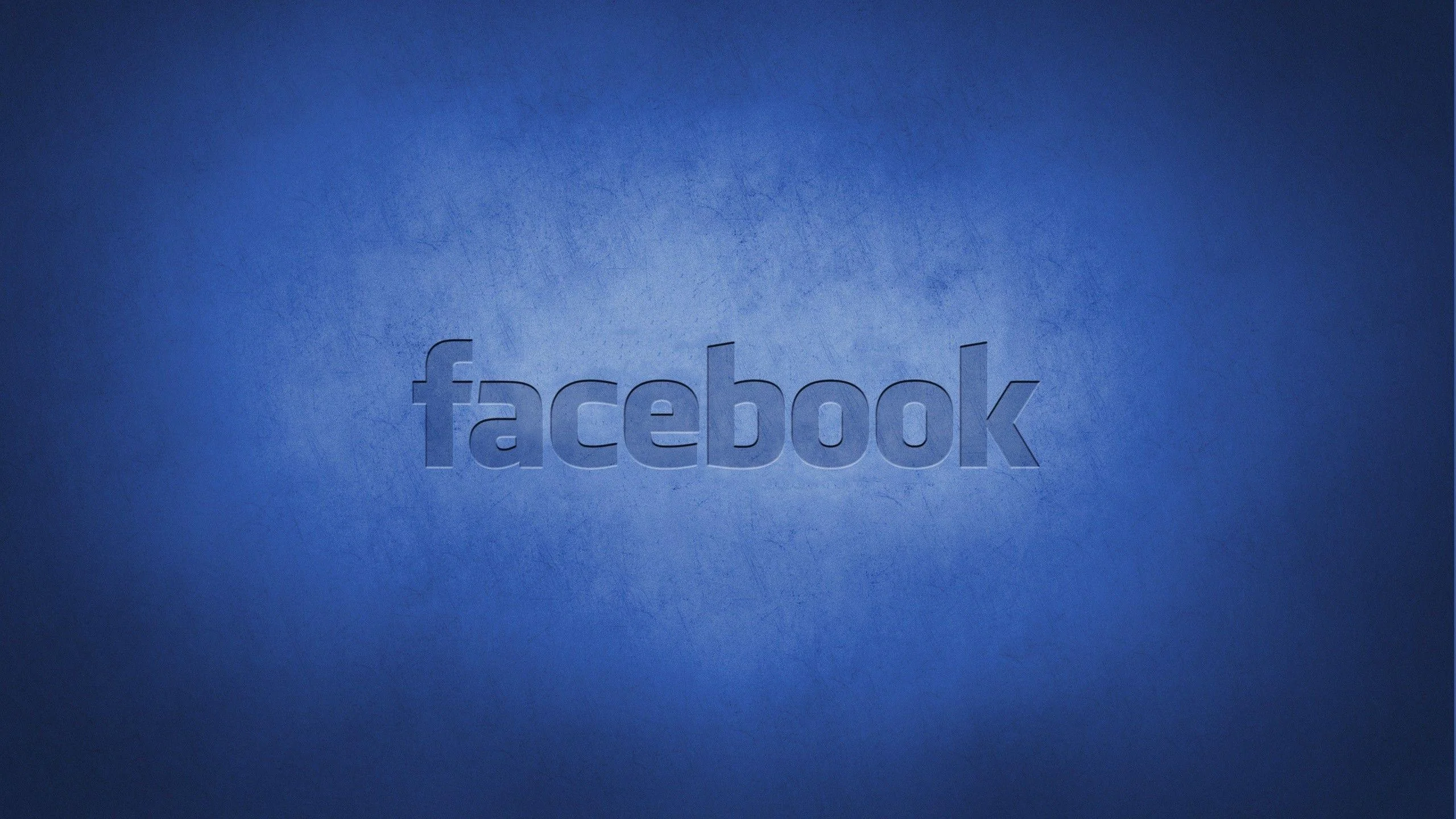 Hình nền Facebook màu xanh dương với chữ facebook nổi 3D
