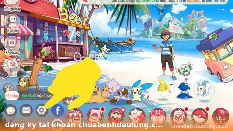 Hướng dẫn đăng ký tài khoản chuabenhdaulung.com nhận code tân thủ trong game Pokémon