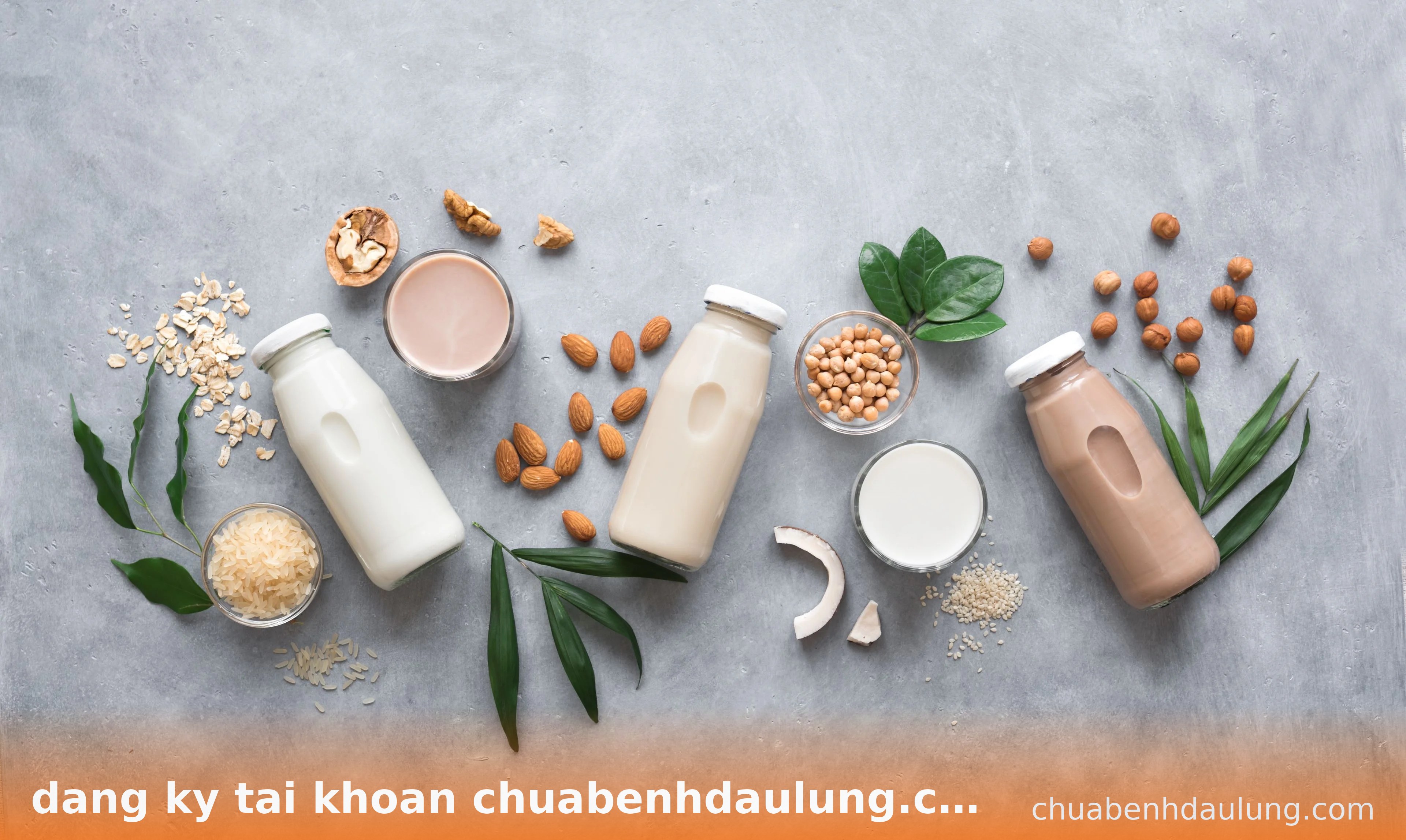 Đăng ký tài khoản chuabenhdaulung.com nhận code tân thư - Ảnh các loại sữa hạt tự nhiên tốt cho sức khỏe