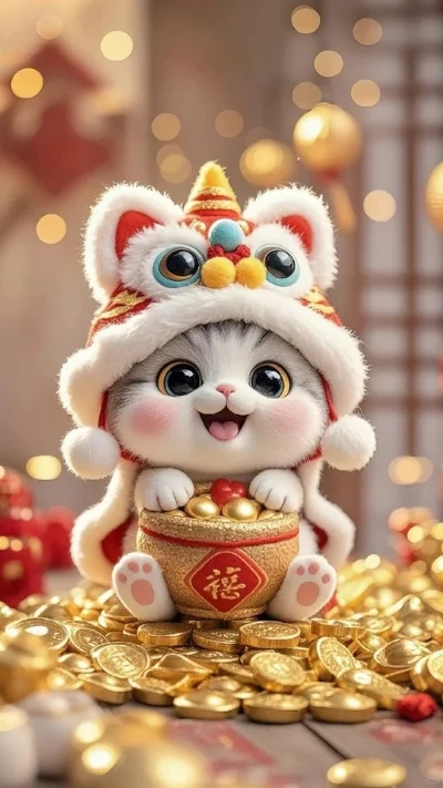Hình nền mèo Thần Tài (5)