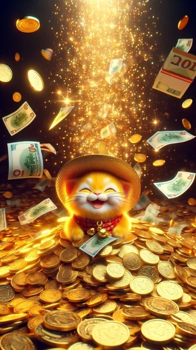 Hình nền mèo Thần Tài (2)