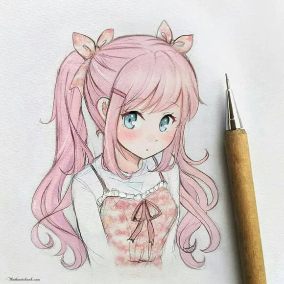 Hình vẽ anime cute