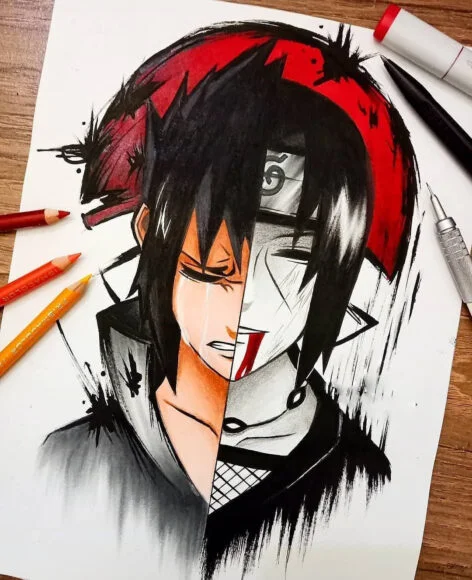 Hình vẽ anime kết hợp đẹp