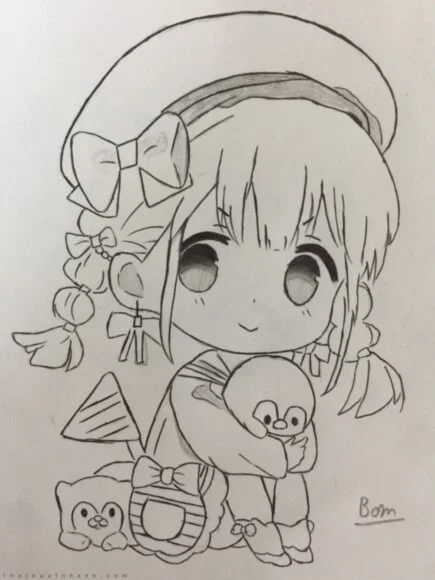 Cách vẽ anime đơn giản cute cho nữ