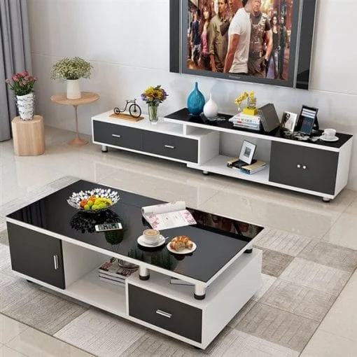 mẫu kệ tivi gỗ đẹp treo tường