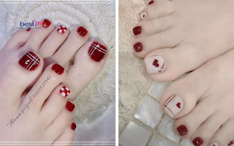 20+ Các mẫu móng chân đẹp nhẹ nhàng, nail chân sáng da