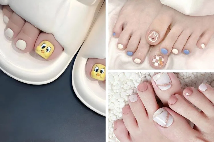 chon hoa tiet chan nail thich hop