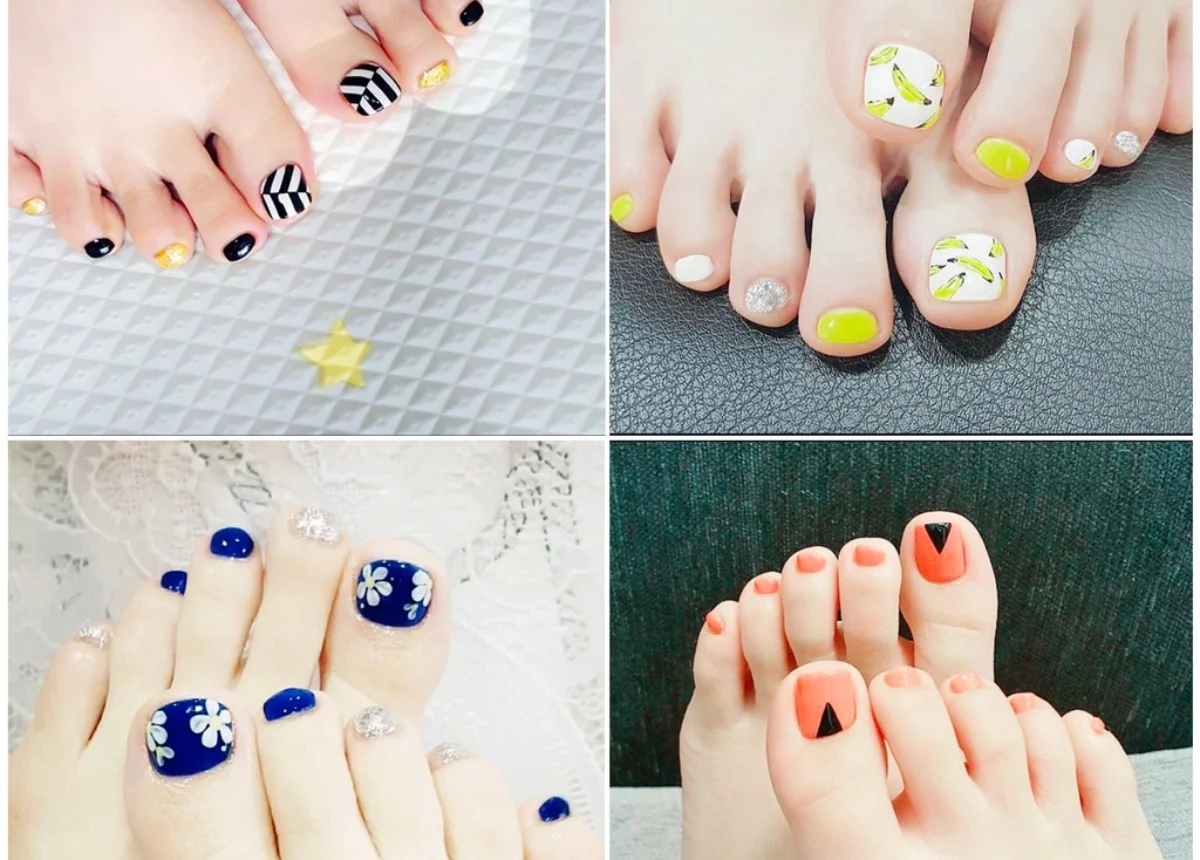 Bộ sưu tập mẫu móng chân đẹp nhiều màu sắc và họa tiết nổi bật