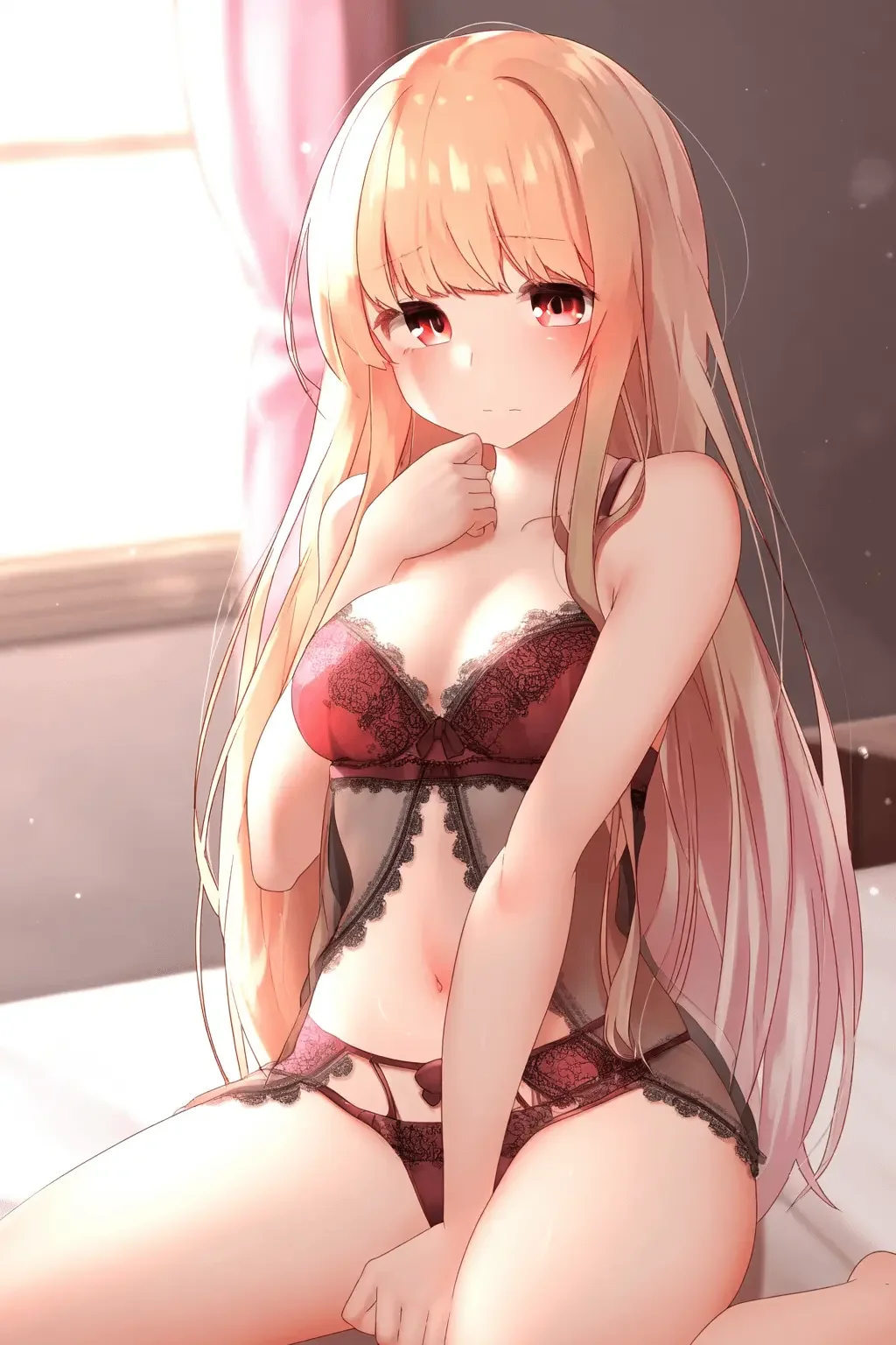 Mahiru Shiina trong trang phục gợi cảm, mahiru shiina hentai phong cách nghệ thuật anime.